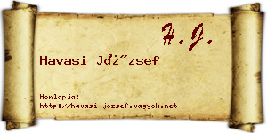 Havasi József névjegykártya